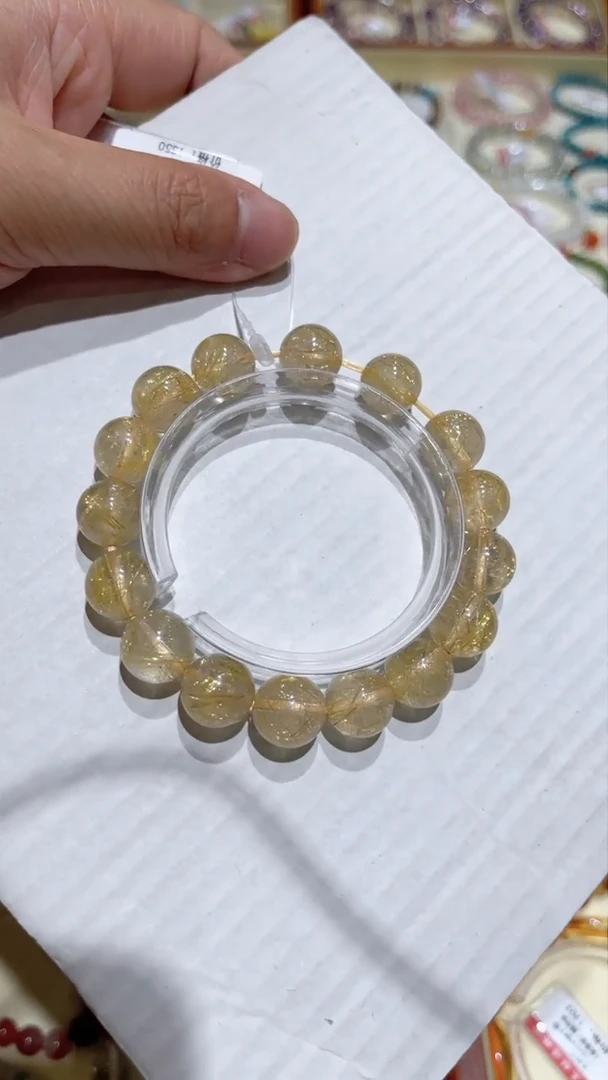 手串未镶嵌发晶金发晶手串