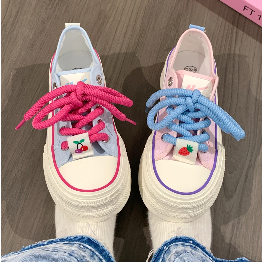 回力帆布鞋女夏季2025新款透气百搭鸳鸯鞋子小众厚底休闲轻便板鞋