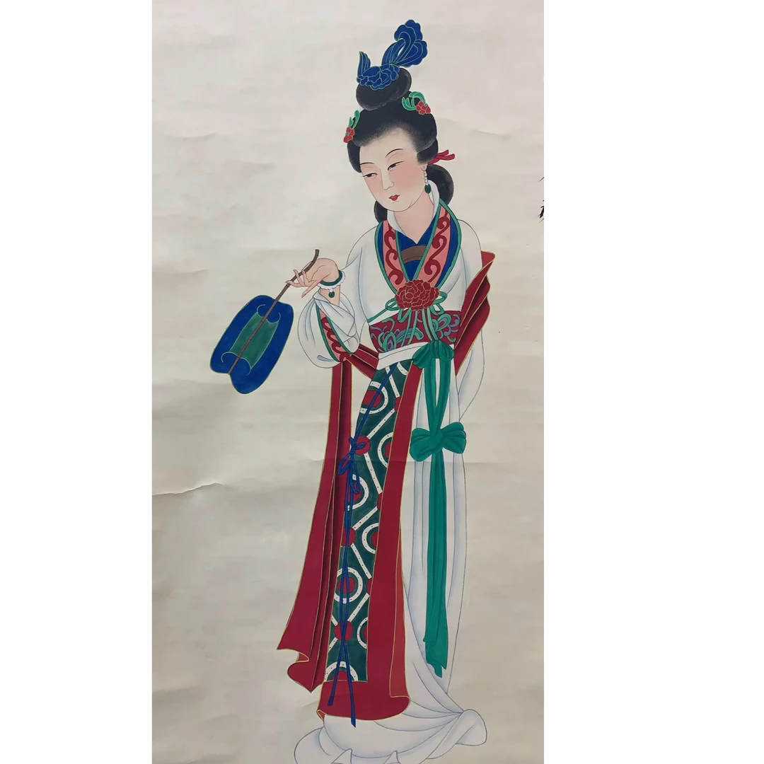 张老款 人物立轴135 65 7.8平尺