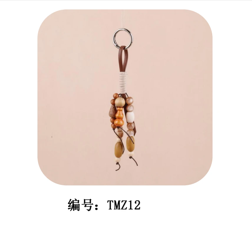 DAYIN【手工串珠】真皮木质手工编织包挂