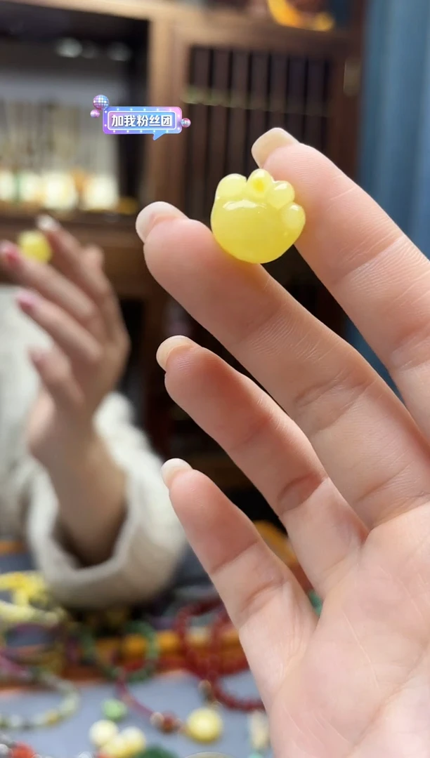 裸石蜜蜡未镶嵌蜜蜡猫爪配饰GW