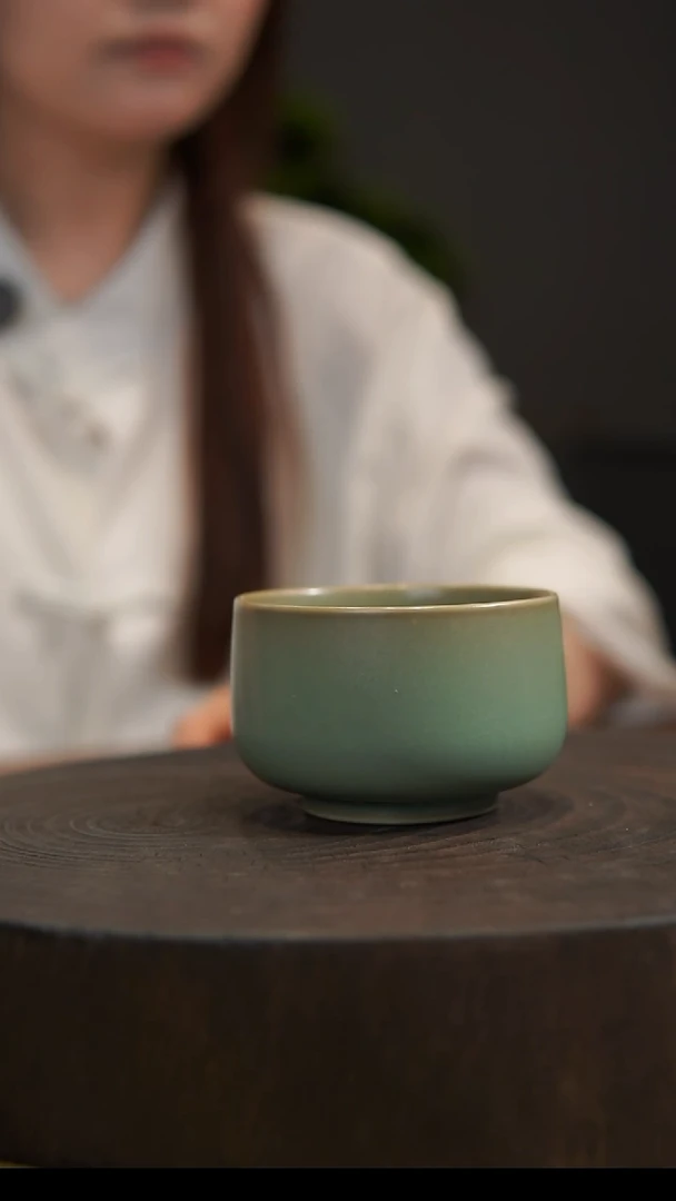 杯子高足禅定杯 汝州原产地  原矿老釉