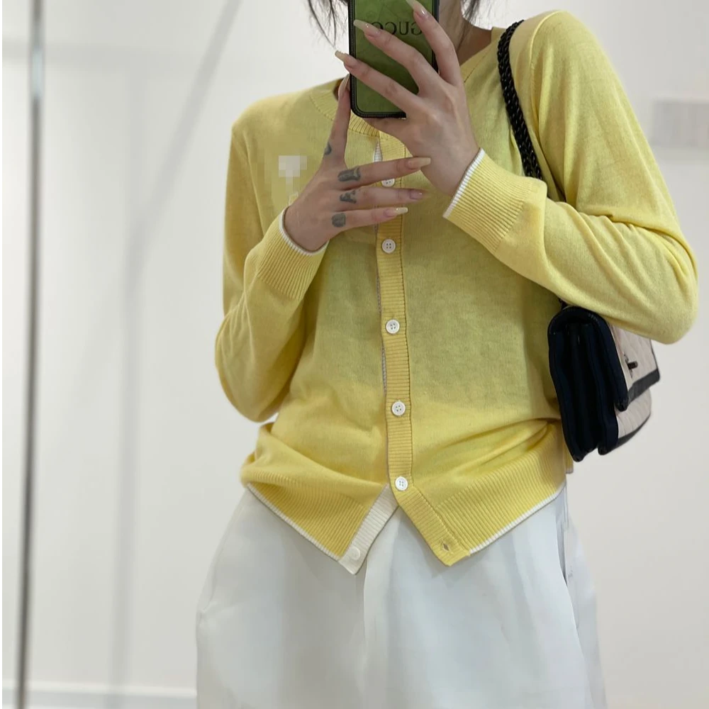 G 6109春夏柔软针织薄款开衫上衣女