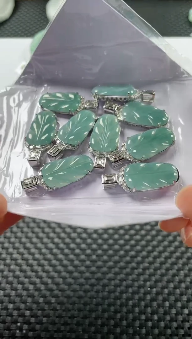 颈饰未镶嵌翡翠8（多样性发一件）叶子