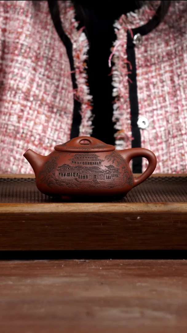 茶壶紫砂底槽青景舟满瓢400CC