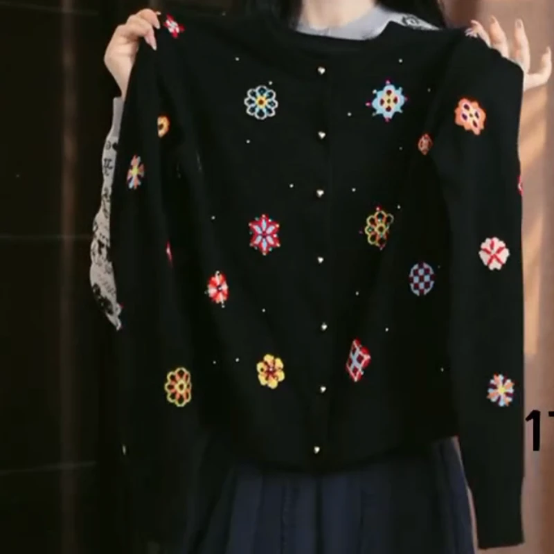 2025新款早秋开衫上衣女百搭长袖针织衫LK2506333