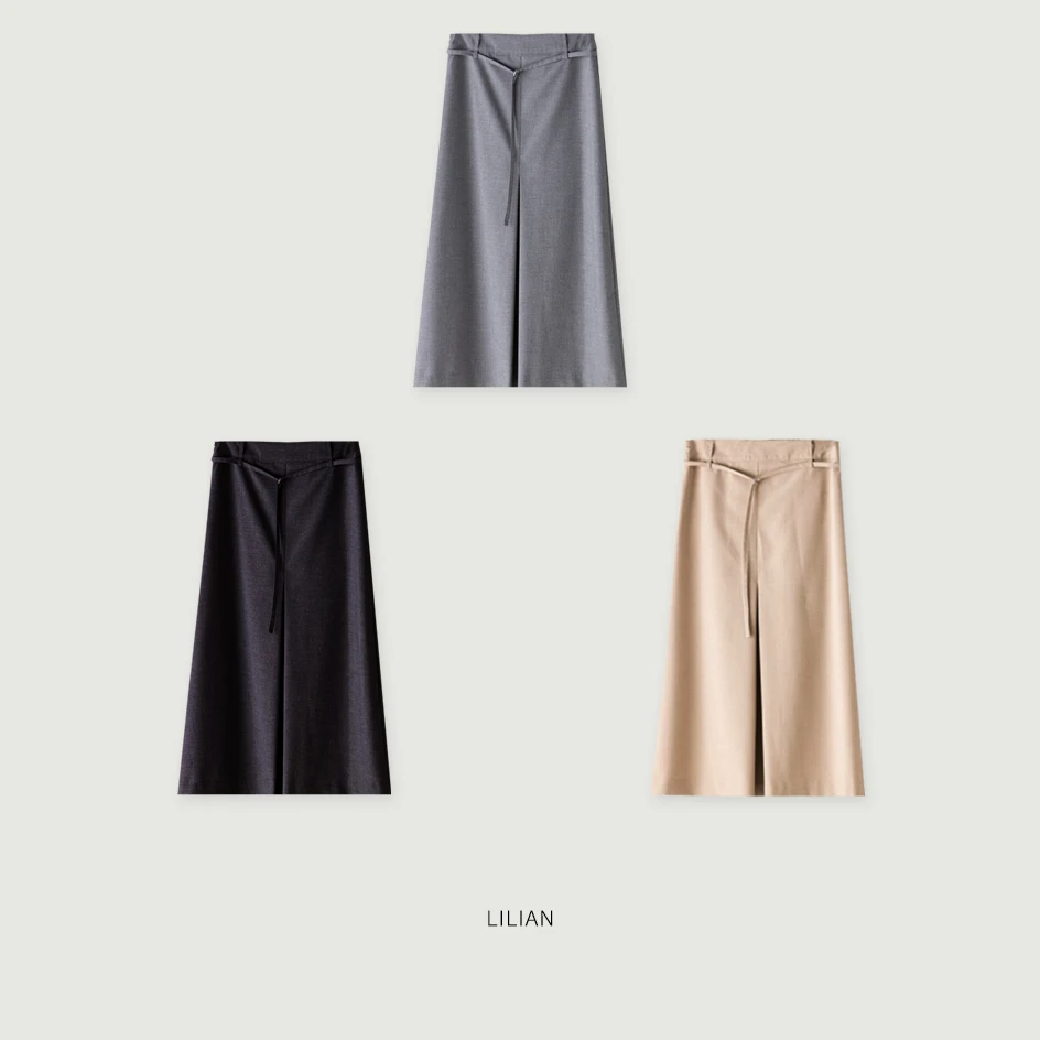 【孤品不退不换】气质通勤A字裙舒适凉感西装半裙高腰压褶半裙女