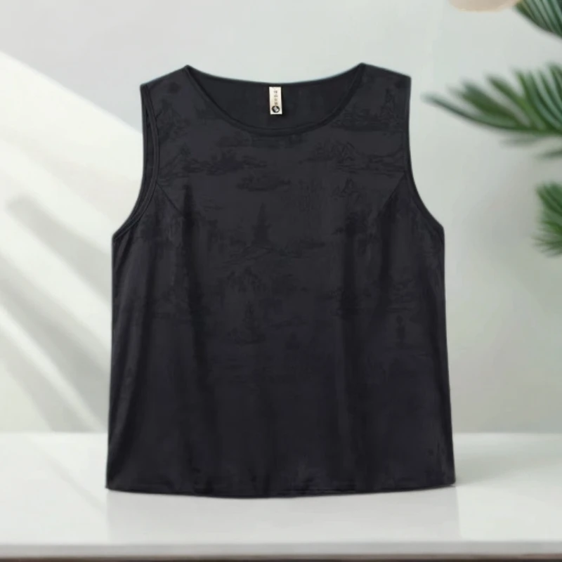 【亭台山水】提花休闲内搭透气夏季休闲新中式背心中国风时尚气质