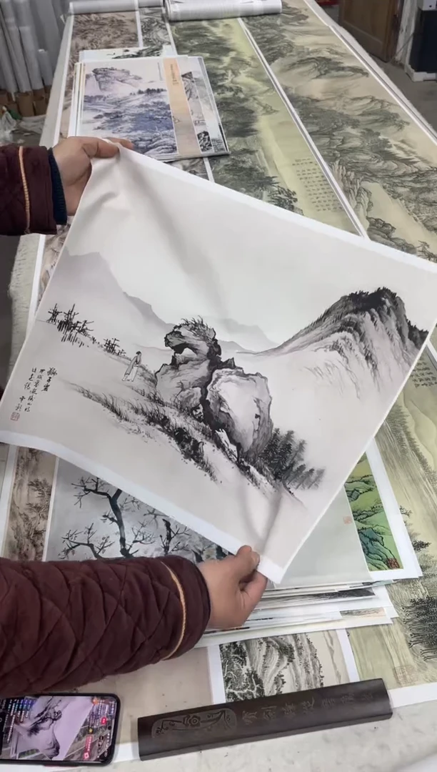 47  陈少梅山水 微喷复刻