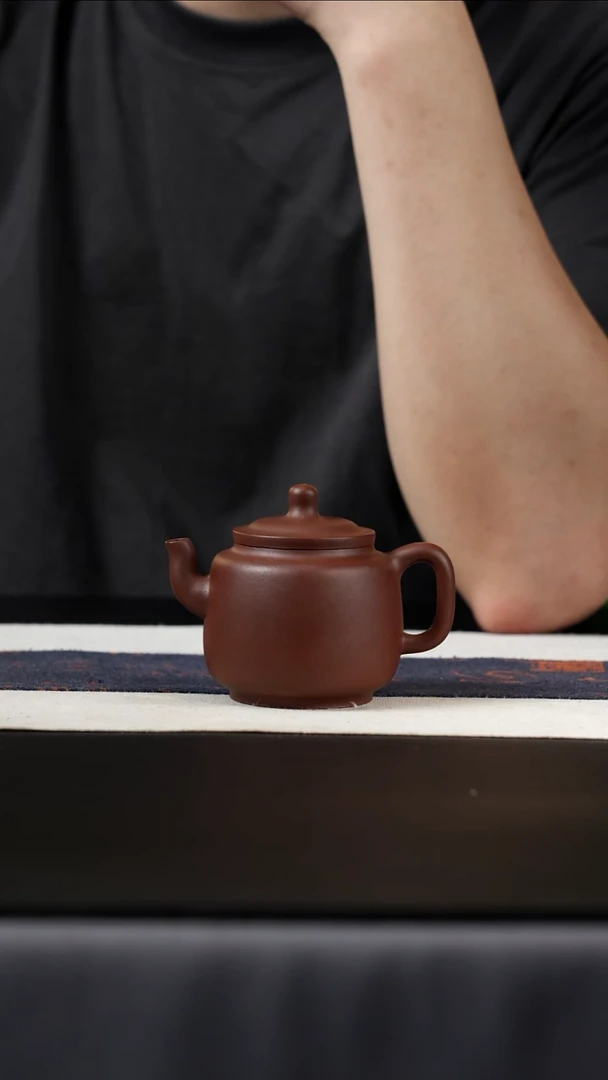 茶壶紫砂黑紫泥墨林，150cc
