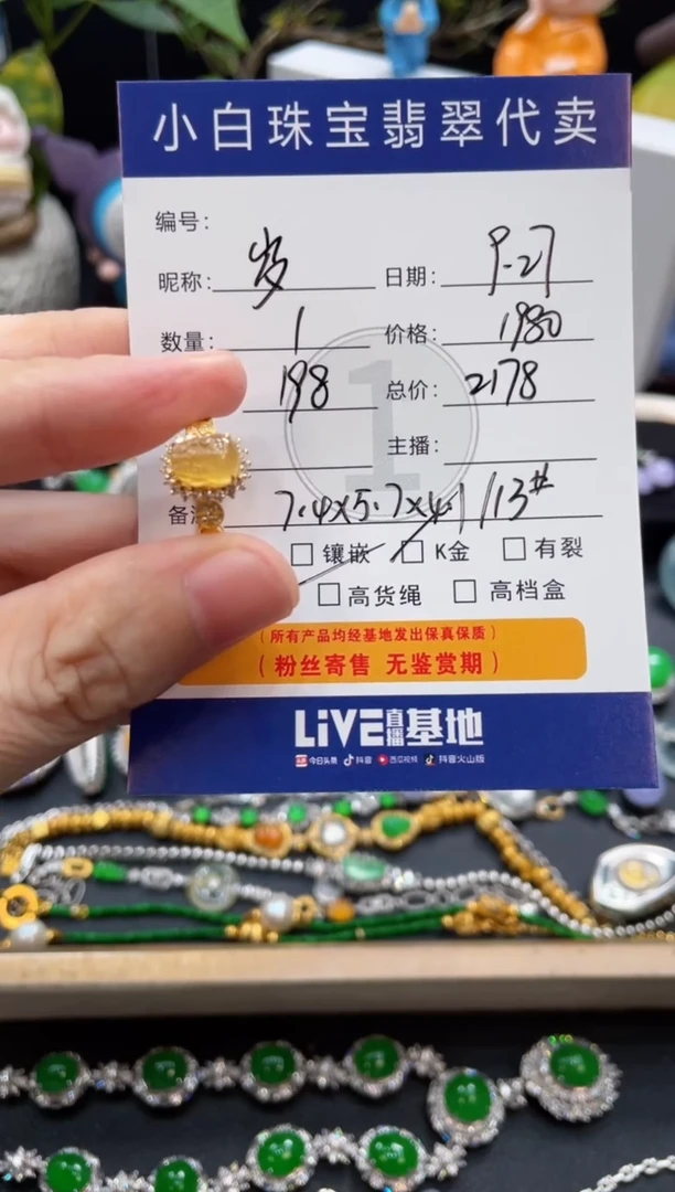 套链18K金镶嵌翡翠岁***?戒指