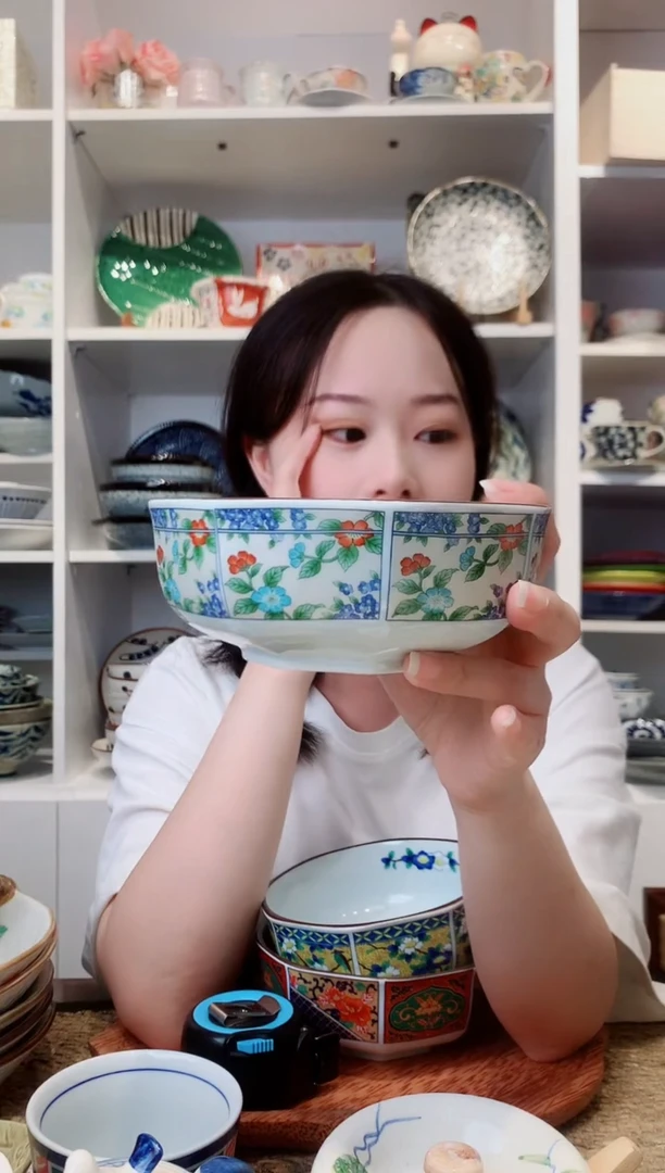 陶瓷茶银彩八角钵13.5cm