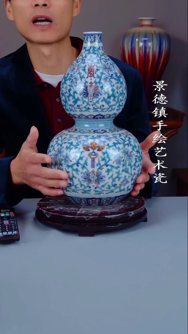摆件陶景德镇手工手绘陶瓷摆件39
