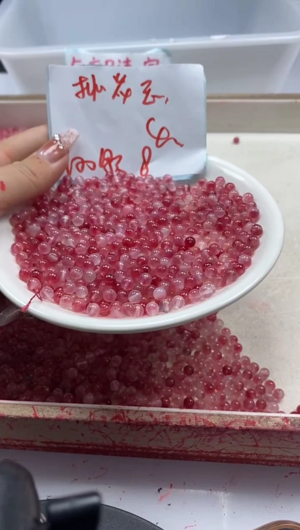 【闪购商品】玛瑙/玉髓颈饰未镶嵌w623桃花玉4mm*100颗