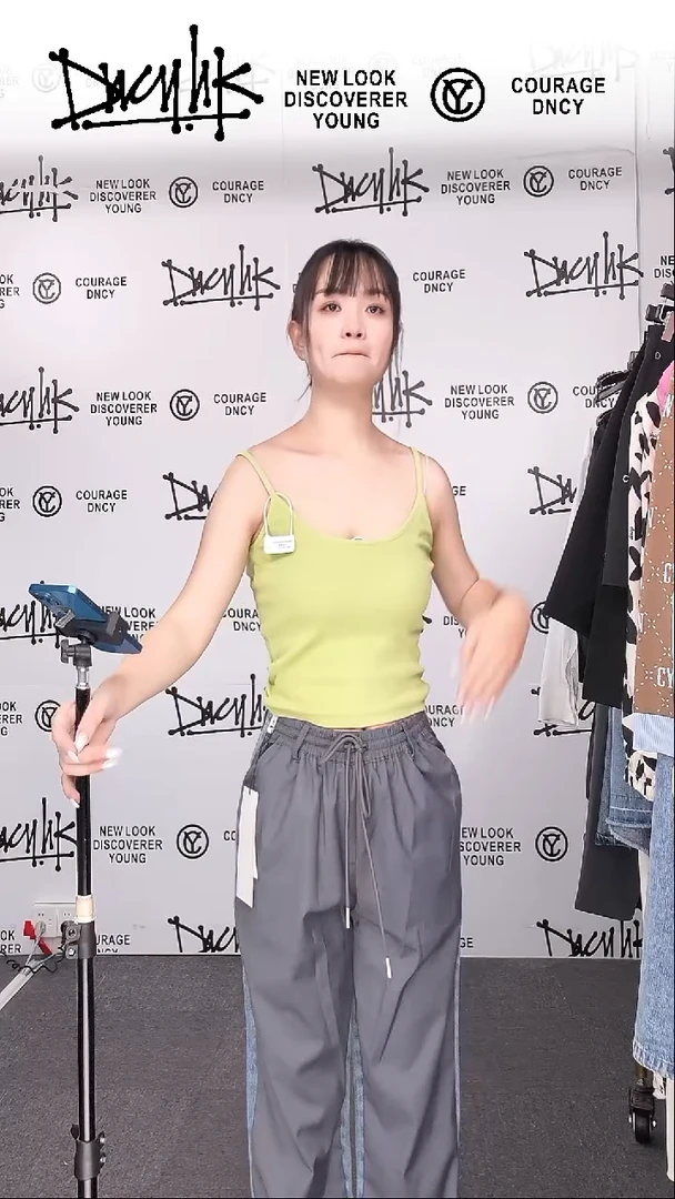 修身吊带绿色均码