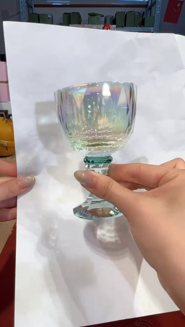 【闪购商品】杯134晶慕炫彩水晶茶酒杯（青）