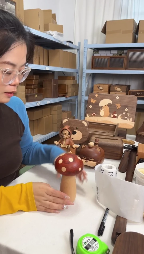 木花梨木大号蘑菇灯