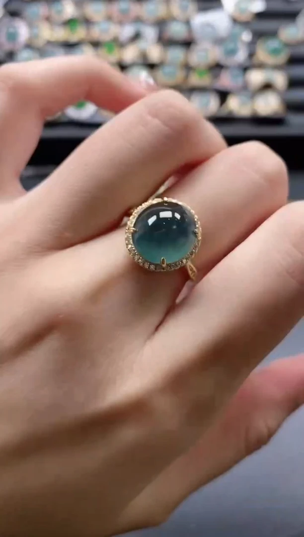 【闪购商品】翡翠戒指银S925镶嵌51151