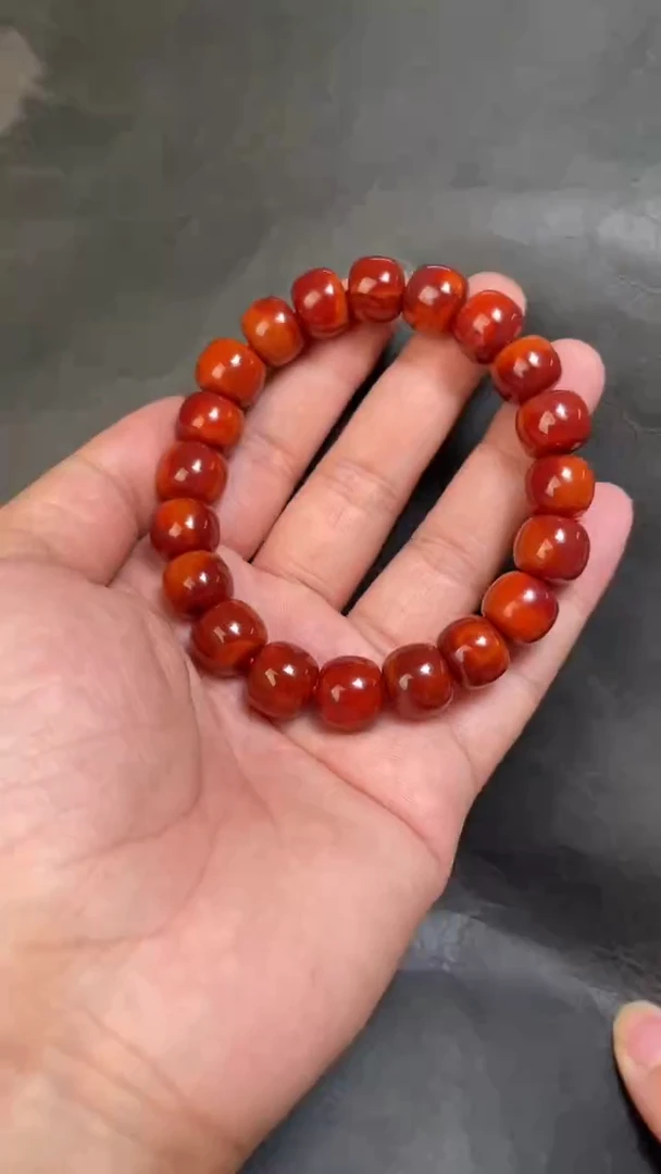 南红玛瑙54未镶嵌手串