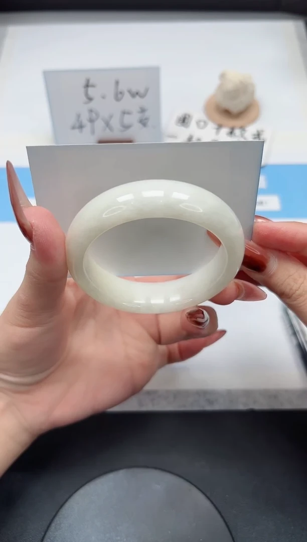 【闪购商品】和田玉手镯未镶嵌346/和田白54.7