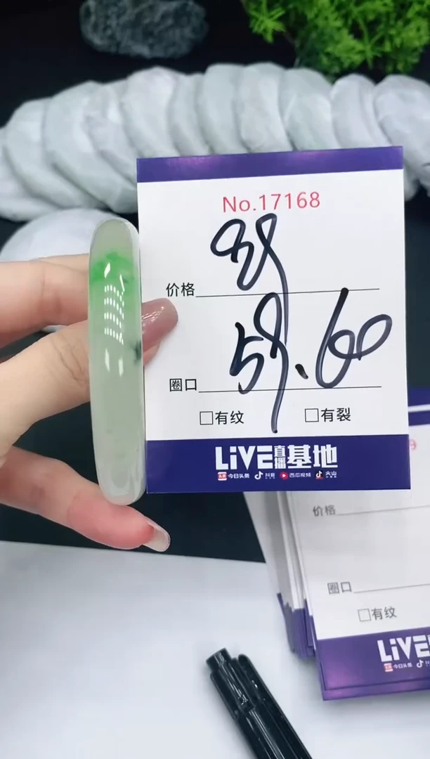 未镶嵌手镯翡翠17168
