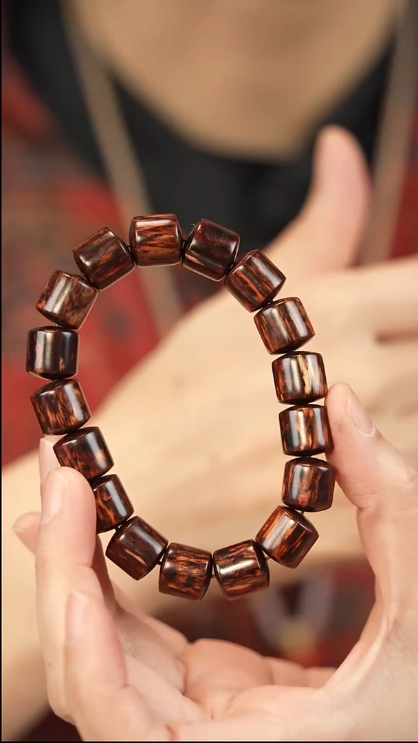 降真香手串/手链红降1.2桶珠瑕疵-399