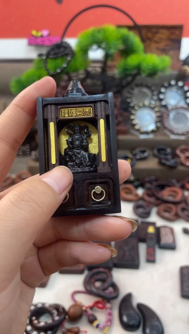 木枣木玉化赵公明佛龛