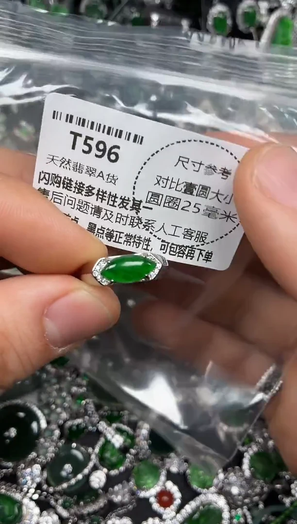 颈饰未镶嵌翡翠T596戒指