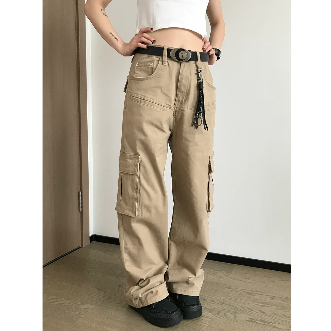 NOMIO美式复古多口袋工装裤高街直筒宽松百搭显瘦休闲裤男女