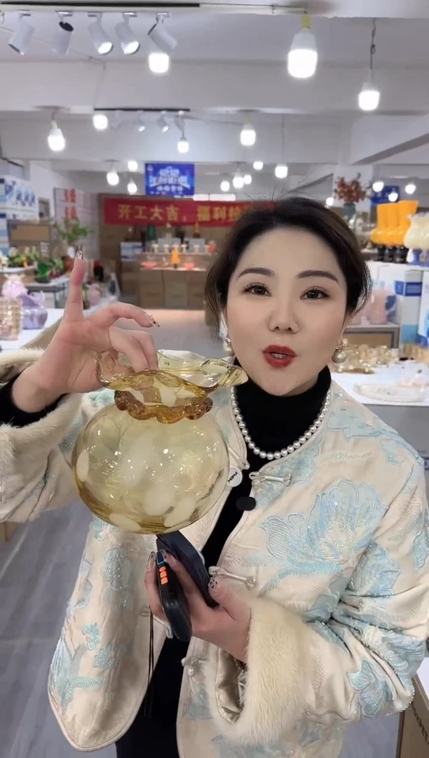 【闪购商品】琉璃椿新花器J-21晚