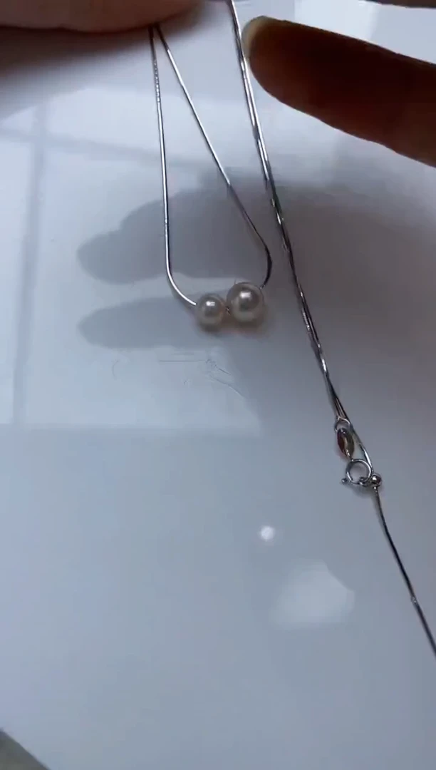 颈饰银S925镶嵌海水珍珠