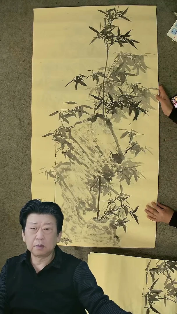 国画四尺整张  墨竹  69*138cm