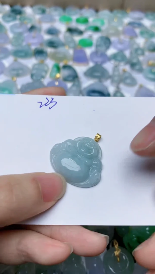 【闪购商品】翡翠颈饰18K金镶嵌天然翡翠A货