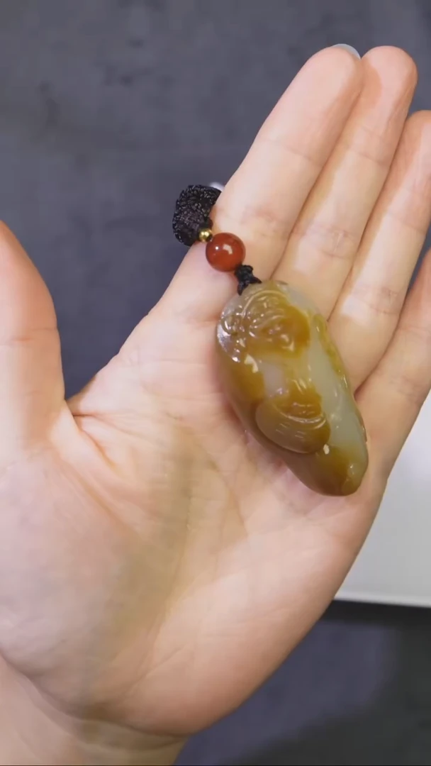 和田玉未镶嵌挂件BY0715FWY092