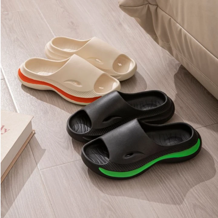 厚底休闲夏季户外纯色男款一字拖外穿平跟防滑时尚防滑凉拖8008