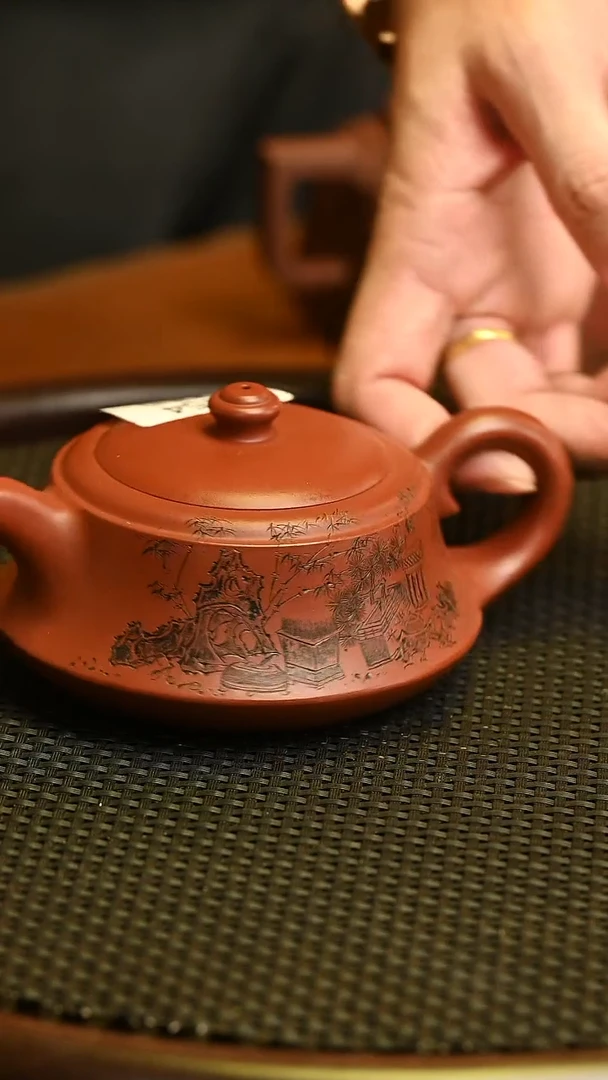 茶壶紫砂梅萍紫砂壶柱础954