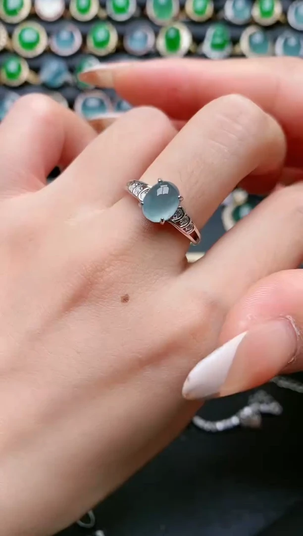 【闪购商品】翡翠戒指银S925镶嵌11111