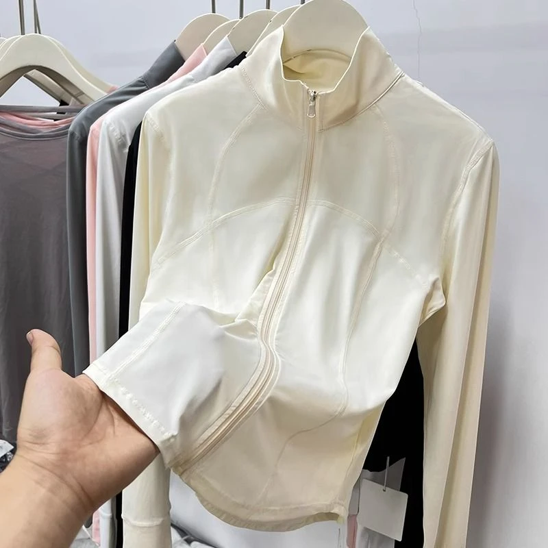 半高领长袖鱼骨防晒服女夏季薄防晒开衫外套2025新款时尚宽松上衣