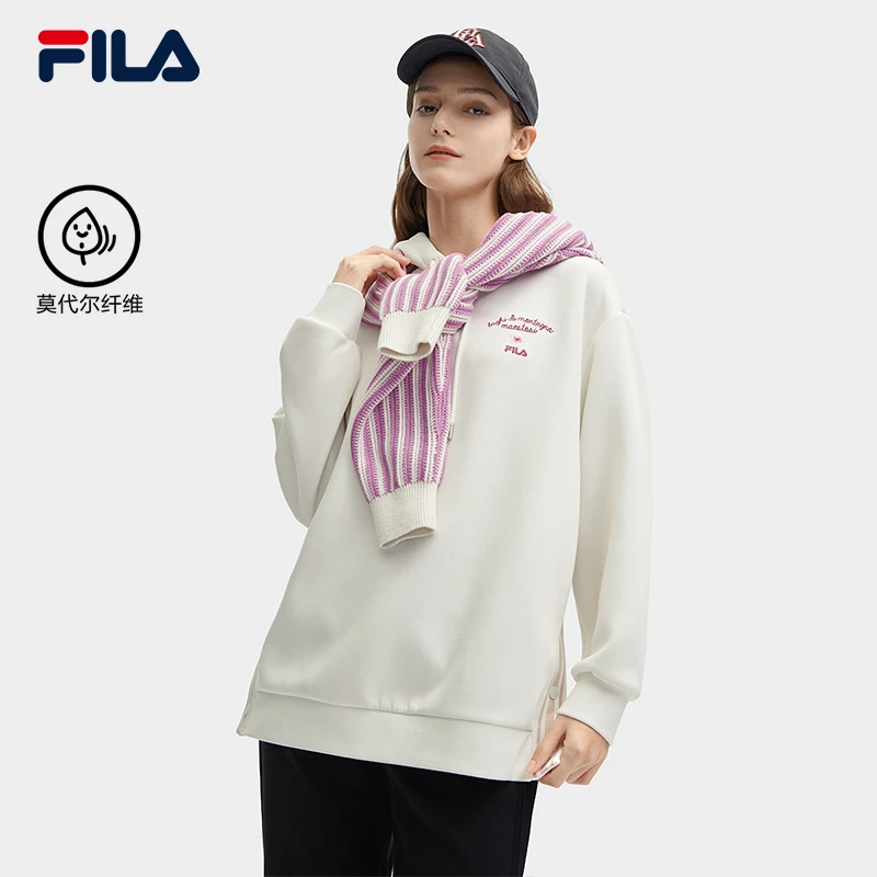 /斐乐官方女子套头卫衣春季时尚休闲樱花图案上衣F11W418214F