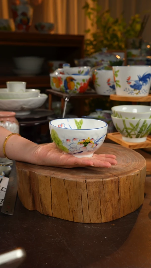 陶瓷景德镇高温釉下手绘陶瓷