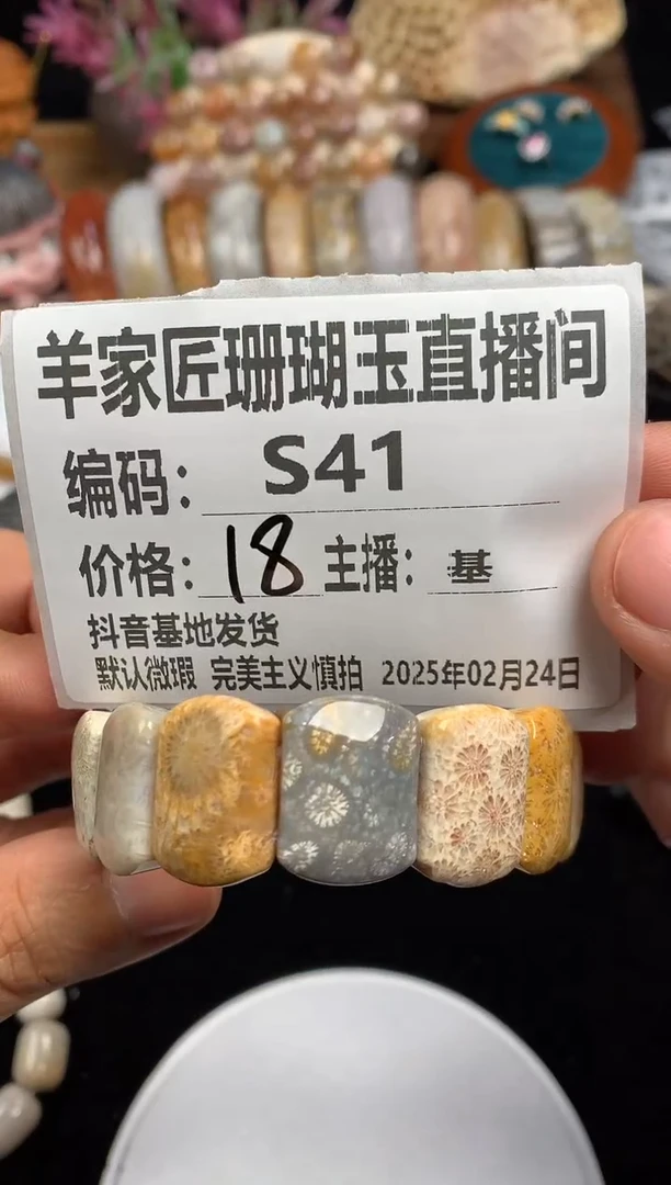 【闪购商品】硅化珊瑚（珊瑚玉）手镯未镶嵌s41