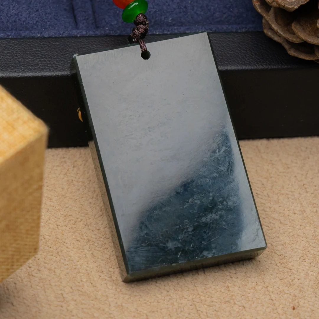 天然和田青玉无事牌挂件吊坠   多样性发一 DHTQ205