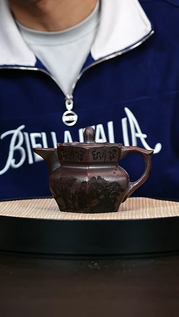 茶壶紫砂铁血红砂僧帽 400cc