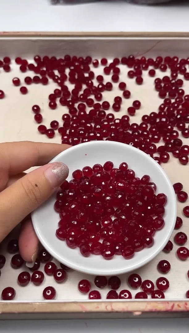 手饰玛瑙未镶嵌B554鸽血红切面6*8mm5颗9.9元