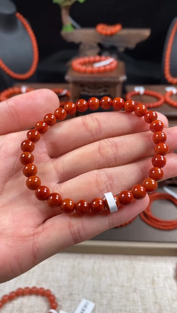 【闪购商品】南红玛瑙手串未镶嵌瓦西6mm+