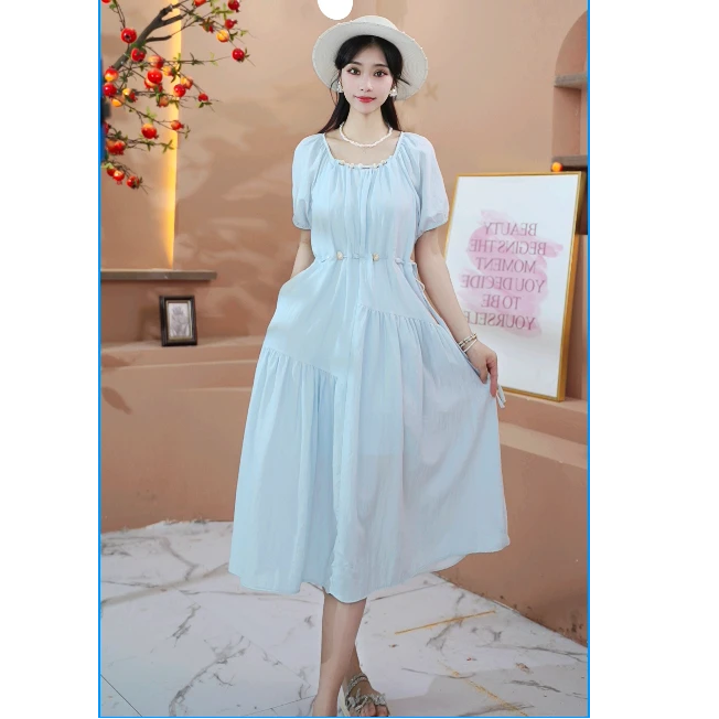 2025 新款时尚百搭宽松大码气质减龄连衣裙-76306