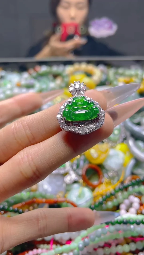 颈饰未镶嵌翡翠/G/翡翠A货，一件也是批发价