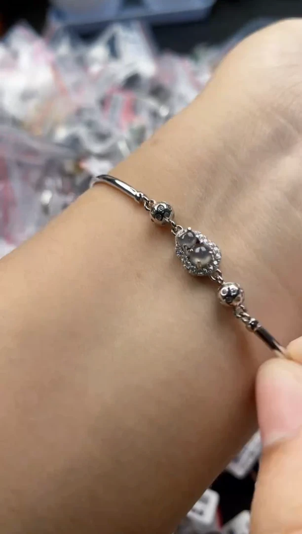 翡翠戒指银S925镶嵌5555    10