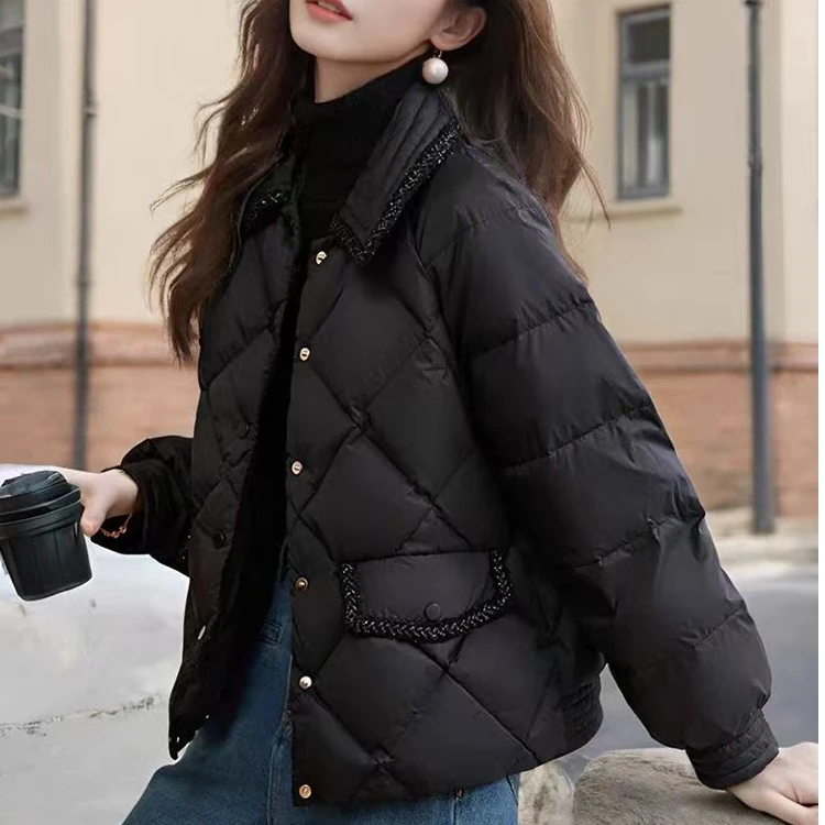 【进口品质】蚕物2025新款保暖气质加厚鹅绒羽绒服外套h187彭彭