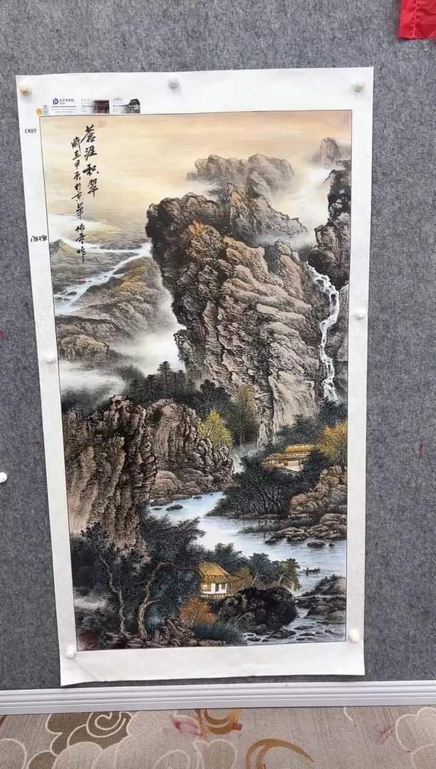国画张传亭老师的红袍作品